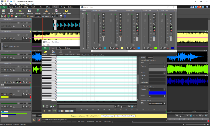 mixpad multitrack recording software free